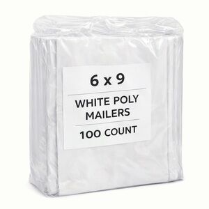 White Poly Mailers 6x9 - 100 Count